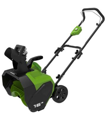 Greenworks 16 Inch 40 V Cordless Snow Thrower Battery And Charger